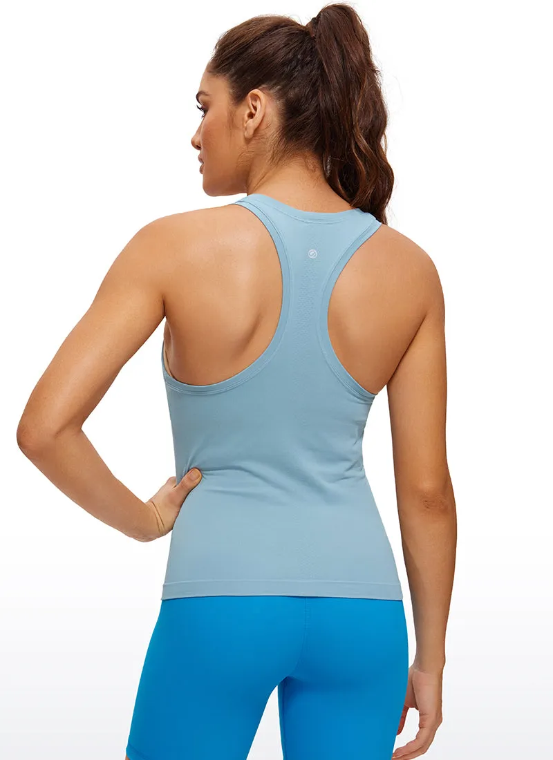 Seamless Scroop Neck Racerback Tanks