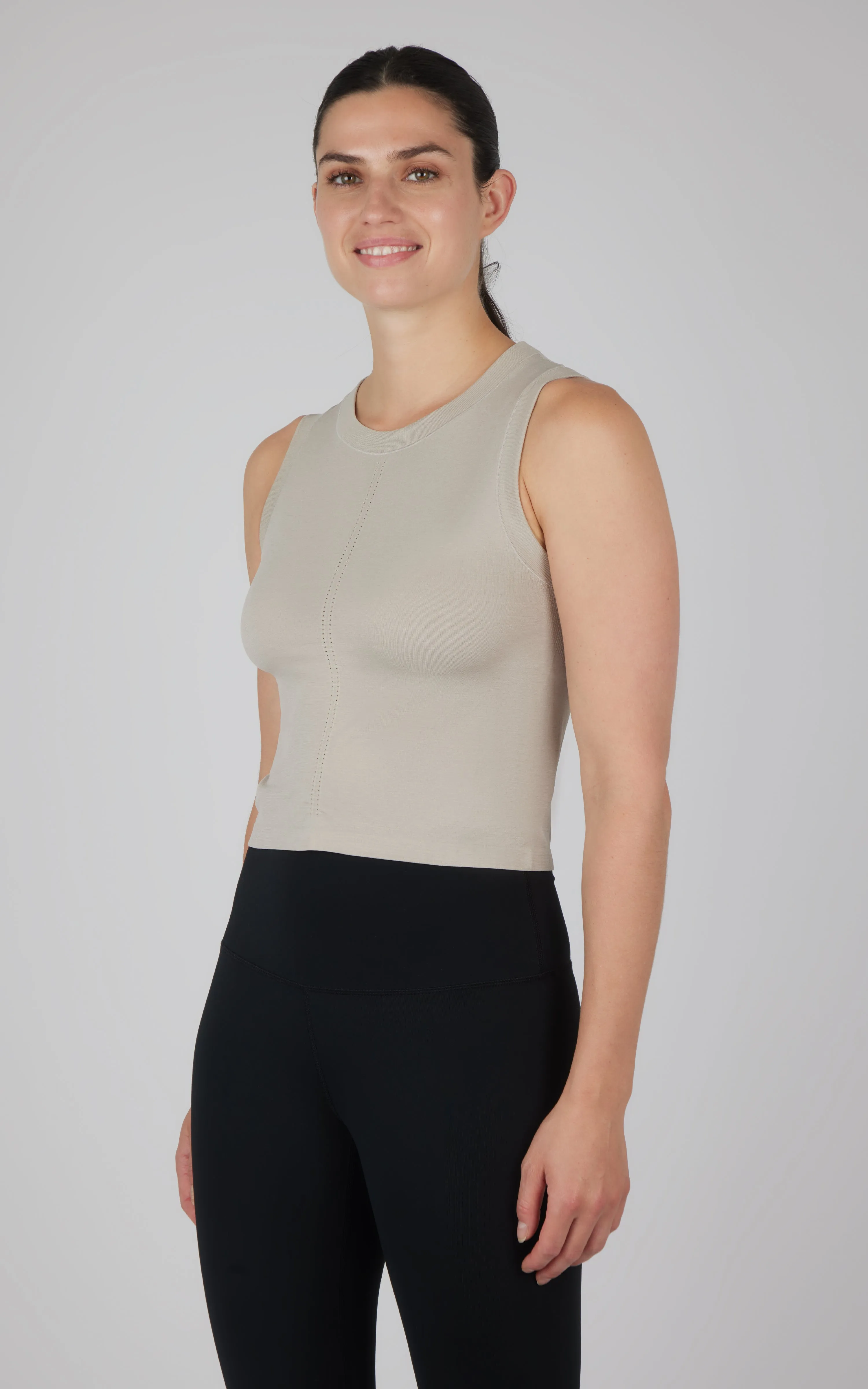 Seamless Slim Fit High Neck Tank