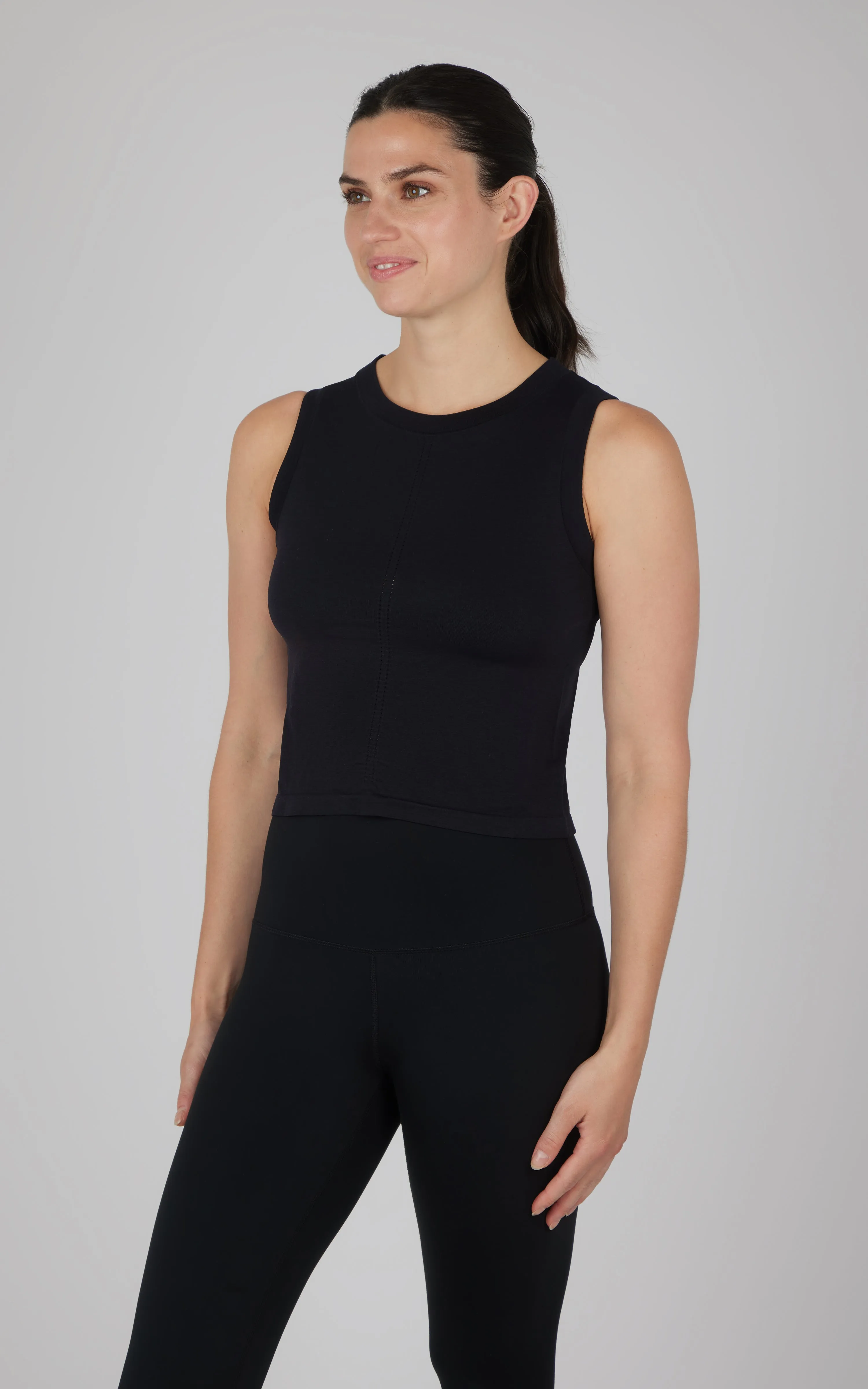 Seamless Slim Fit High Neck Tank