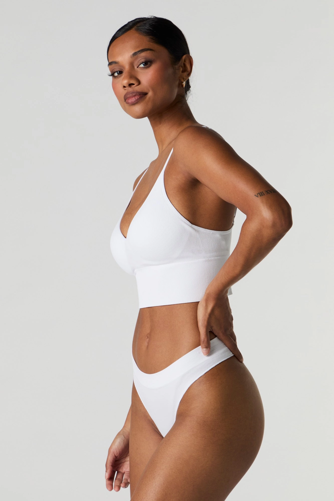 Seamless Ribbed Padded Bralette