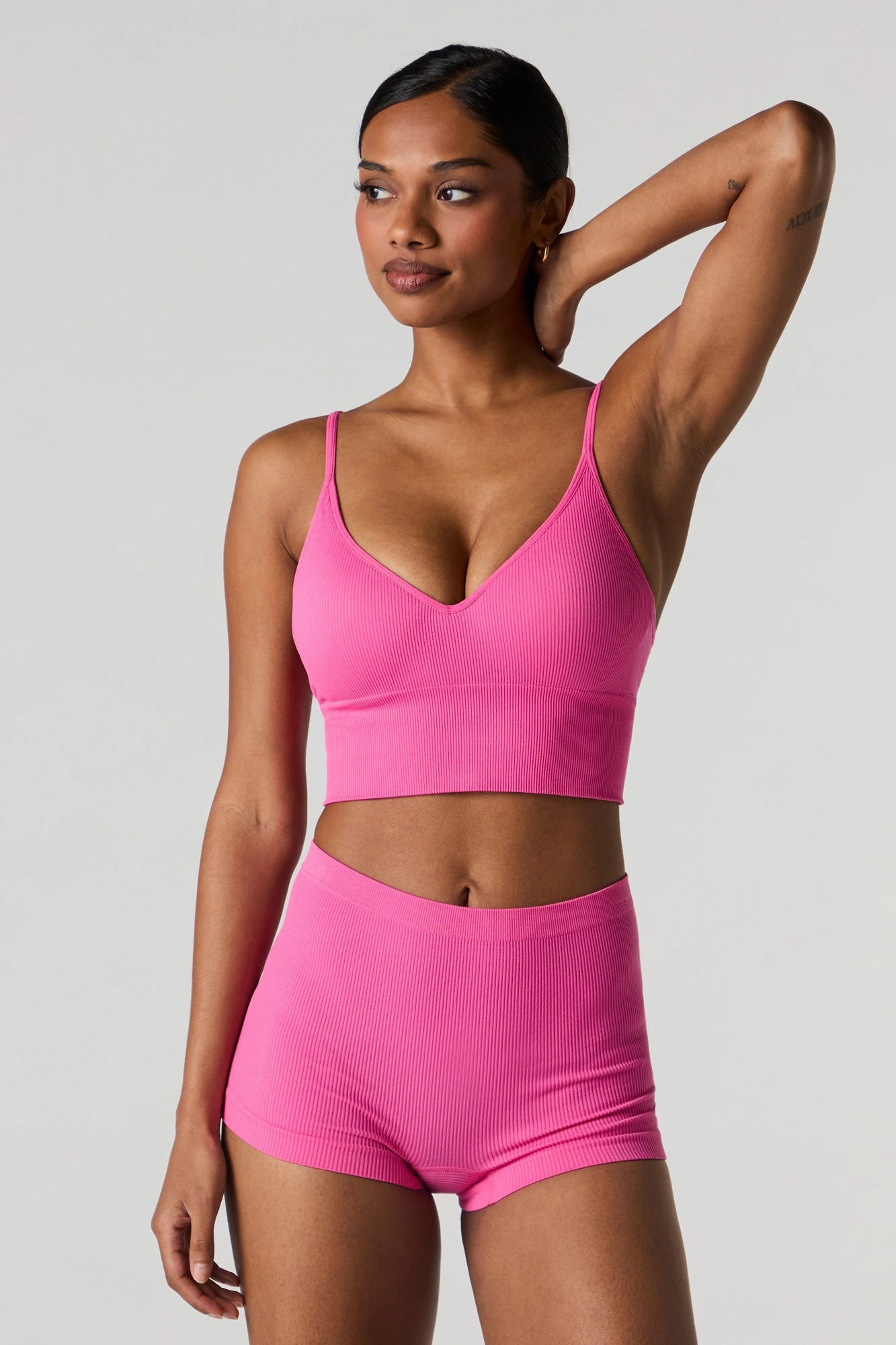 Seamless Ribbed Padded Bralette