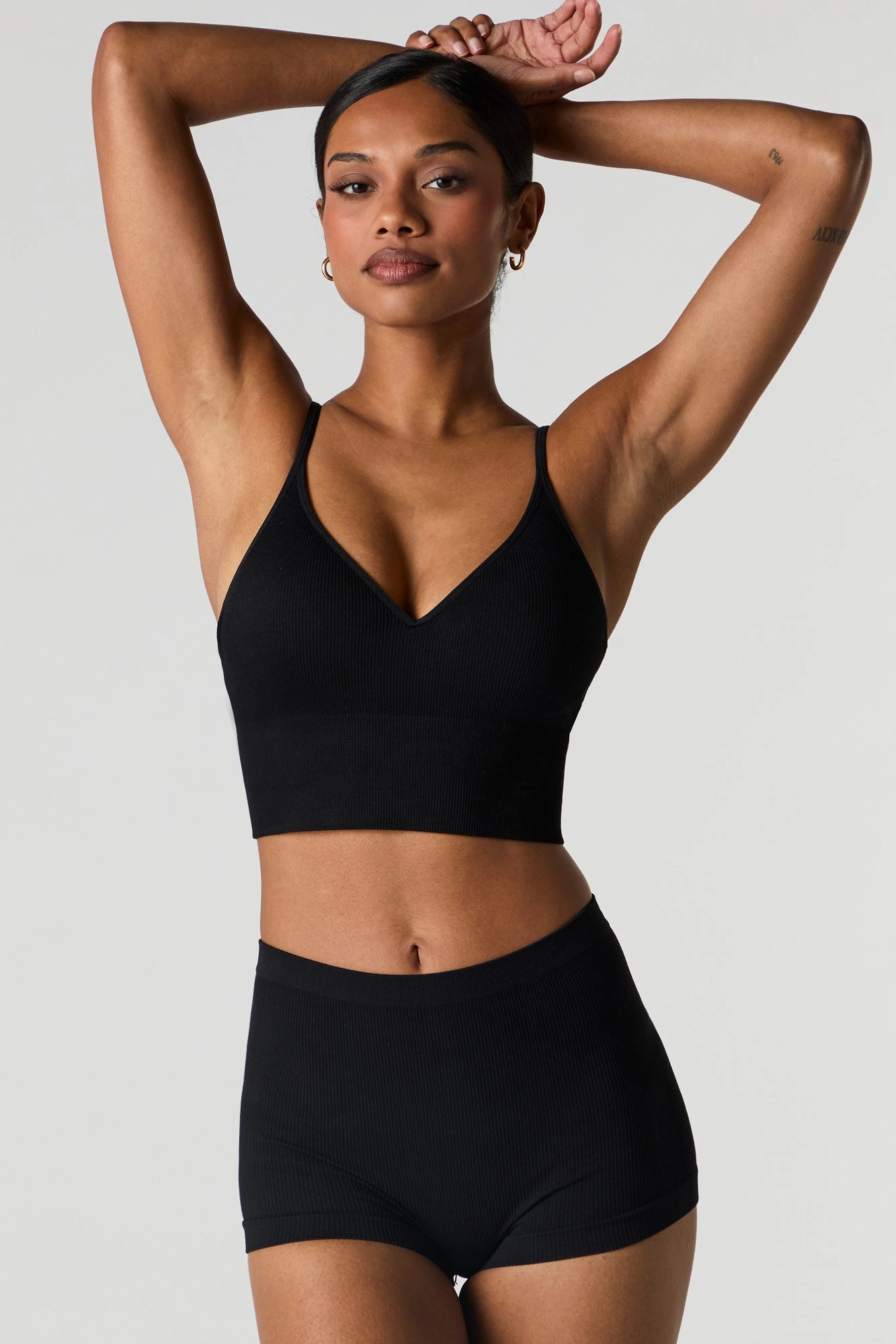 Seamless Ribbed Padded Bralette