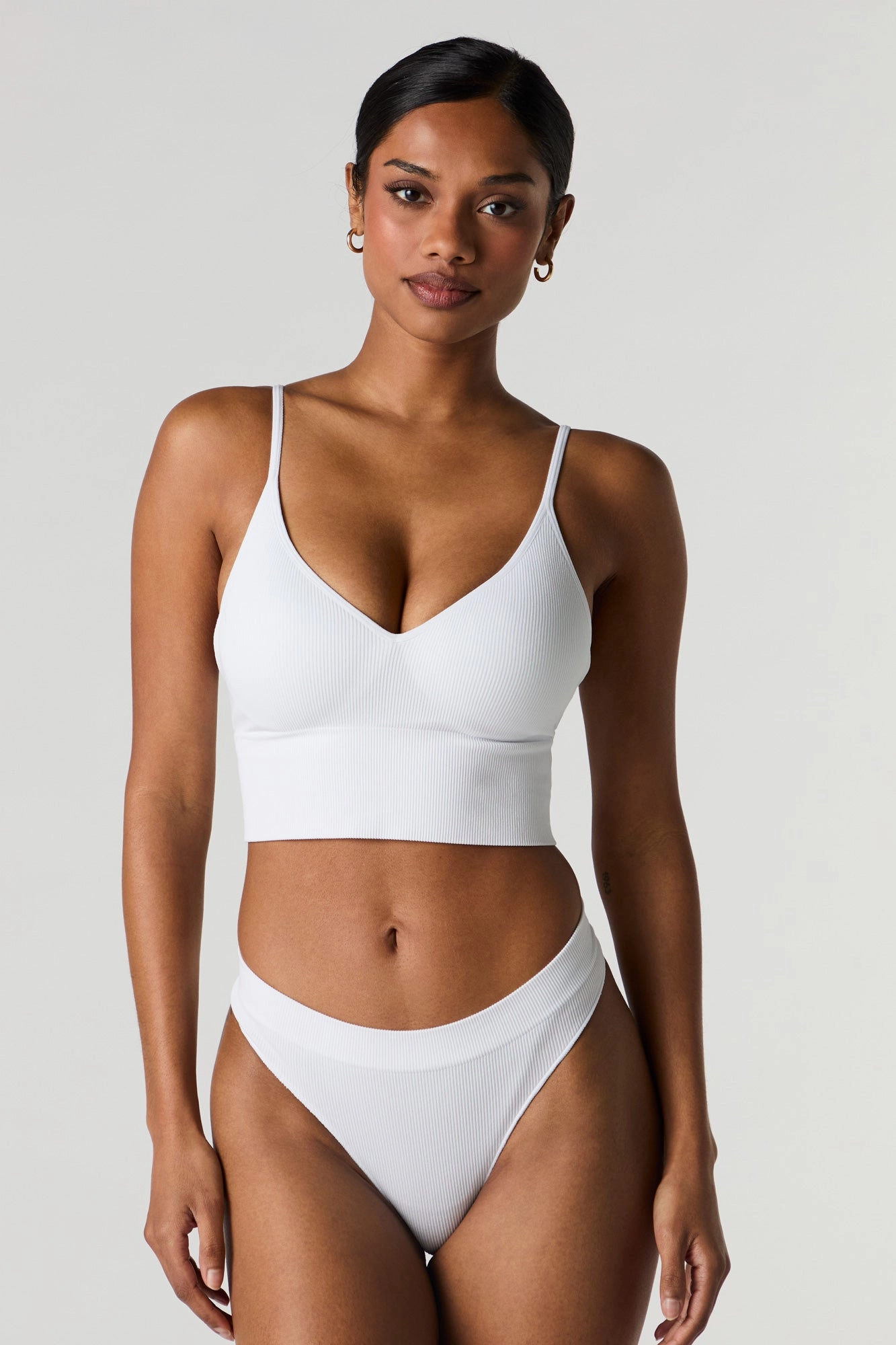 Seamless Ribbed Padded Bralette
