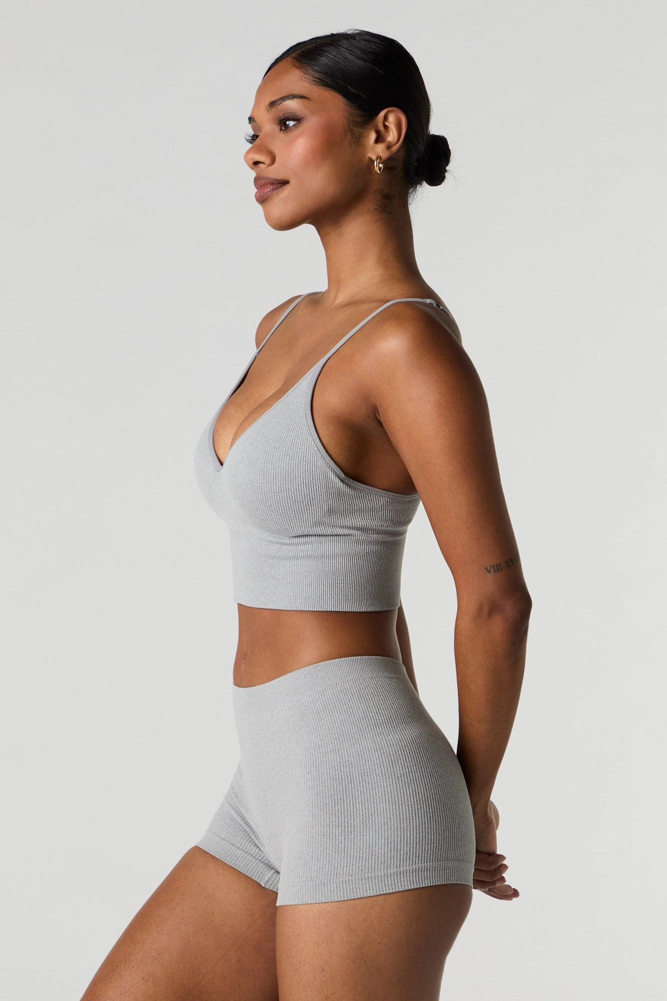 Seamless Ribbed Padded Bralette