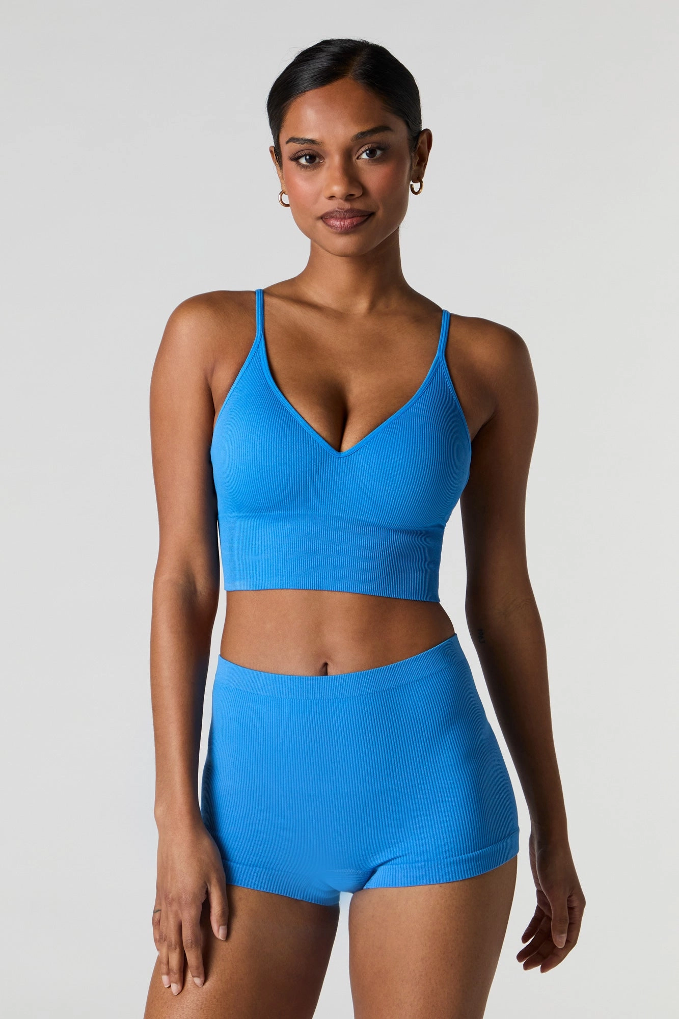Seamless Ribbed Padded Bralette