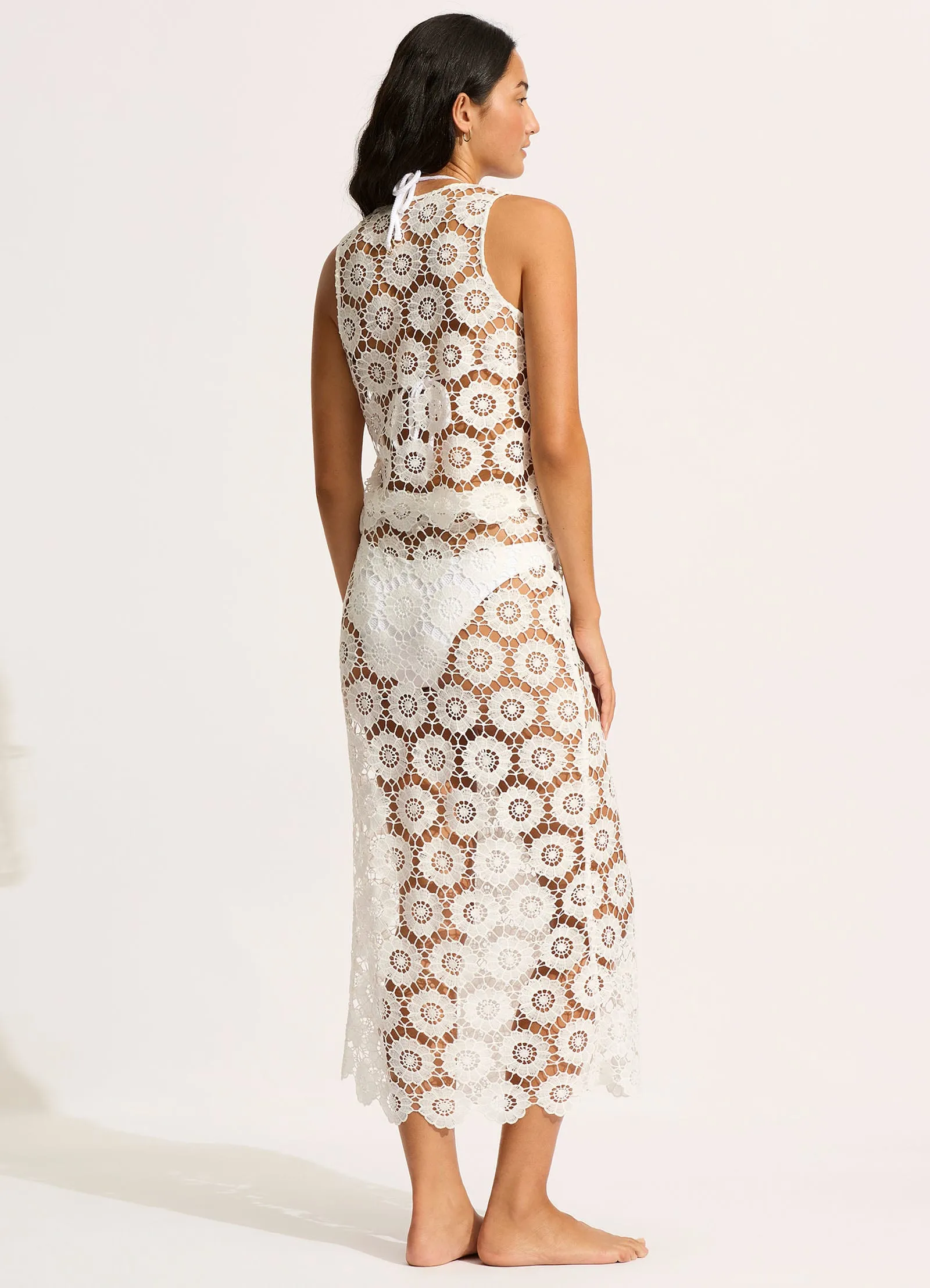 Secret Garden Tie Front Top - White