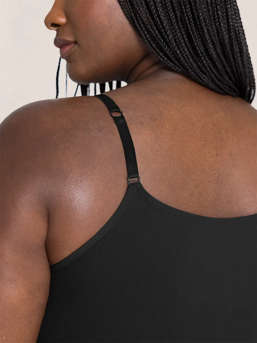 Shapermint Essentials All Day Every Day Scoop Neck Mid-Thigh Bodysuit SB