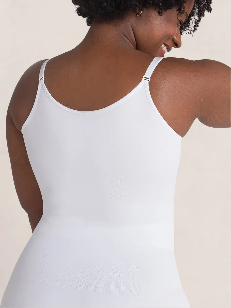 Shapermint Essentials All Day Every Day Scoop Neck Mid-Thigh Bodysuit SB