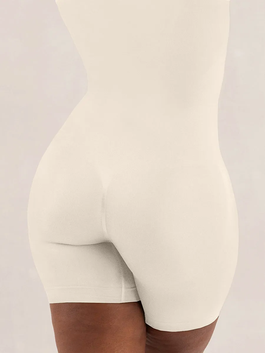 Shapermint Essentials All Day Every Day Scoop Neck Mid-Thigh Bodysuit SB