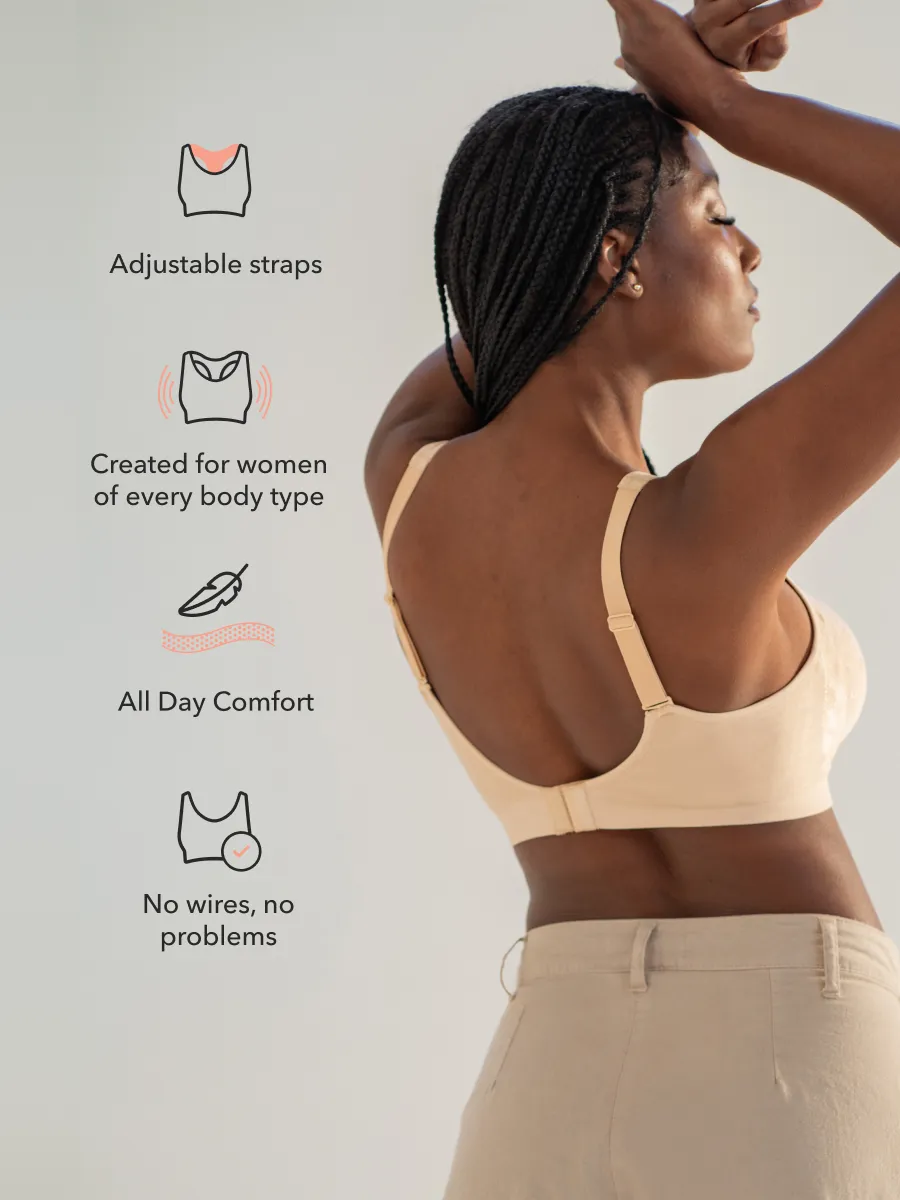Shapermint Essentials Everyday Comfort Straps Wireless Shaping Bra