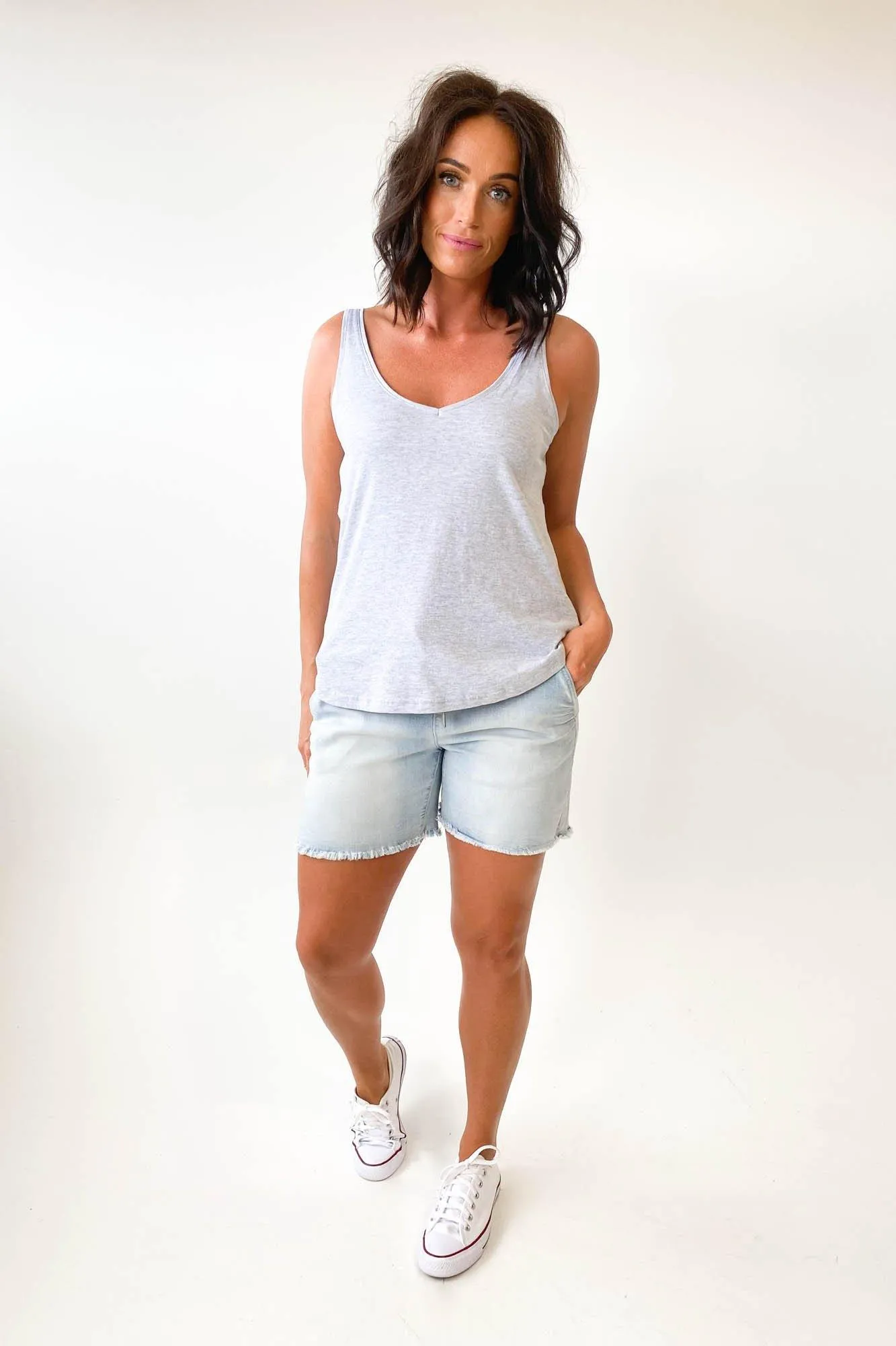 Silent Theory Ricky Tank Grey Marle