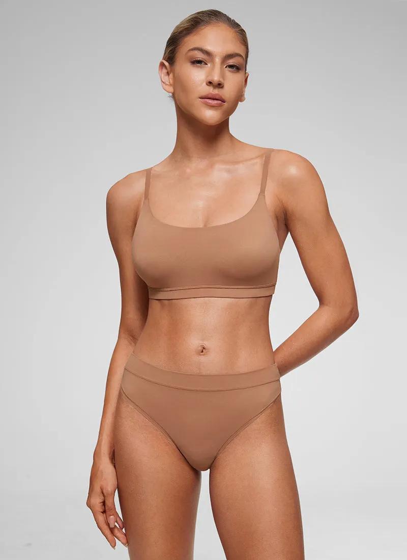Softhold Double Lined Scoop Neck Bralettes Adjustable
