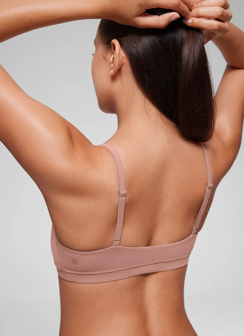 Softhold Double Lined Scoop Neck Bralettes Adjustable