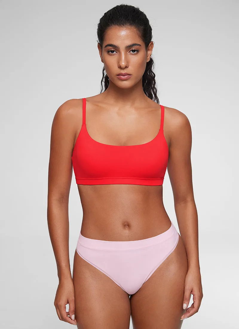 Softhold Double Lined Scoop Neck Bralettes Adjustable