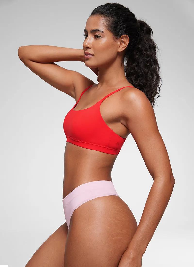 Softhold Double Lined Scoop Neck Bralettes Adjustable