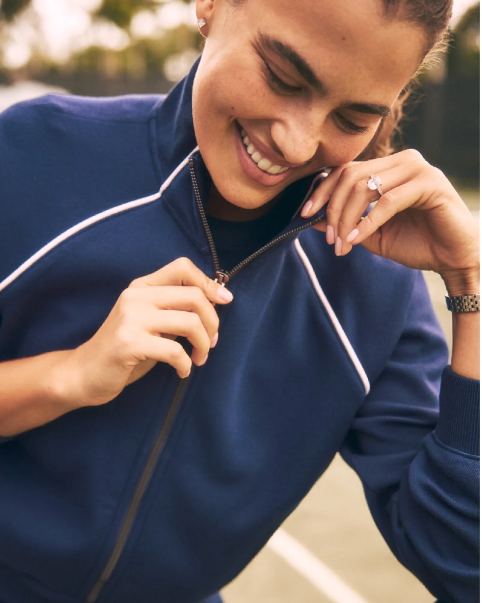 SPANX® AirEssentials Pique Full Zip Track Jacket