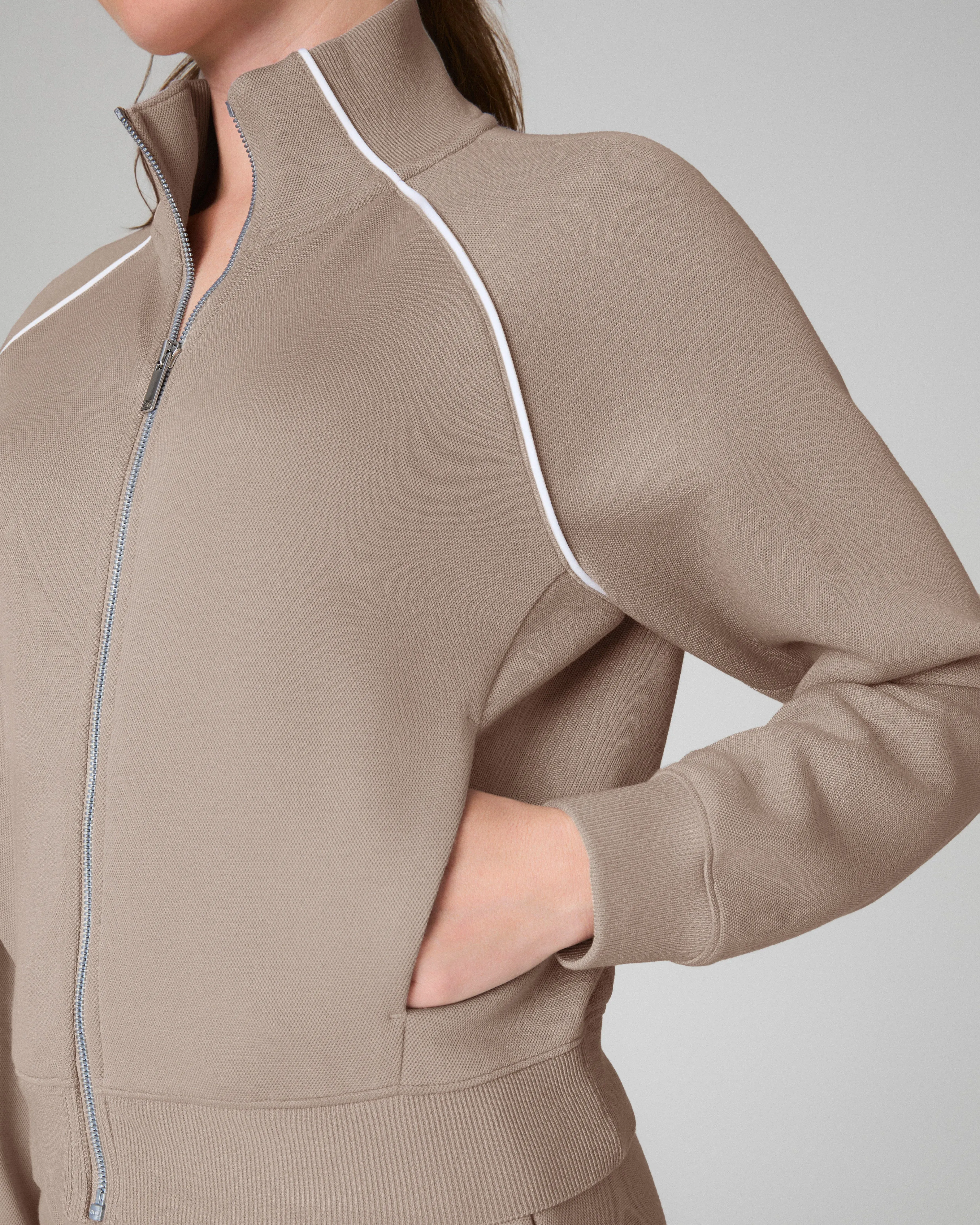 SPANX® AirEssentials Pique Full Zip Track Jacket