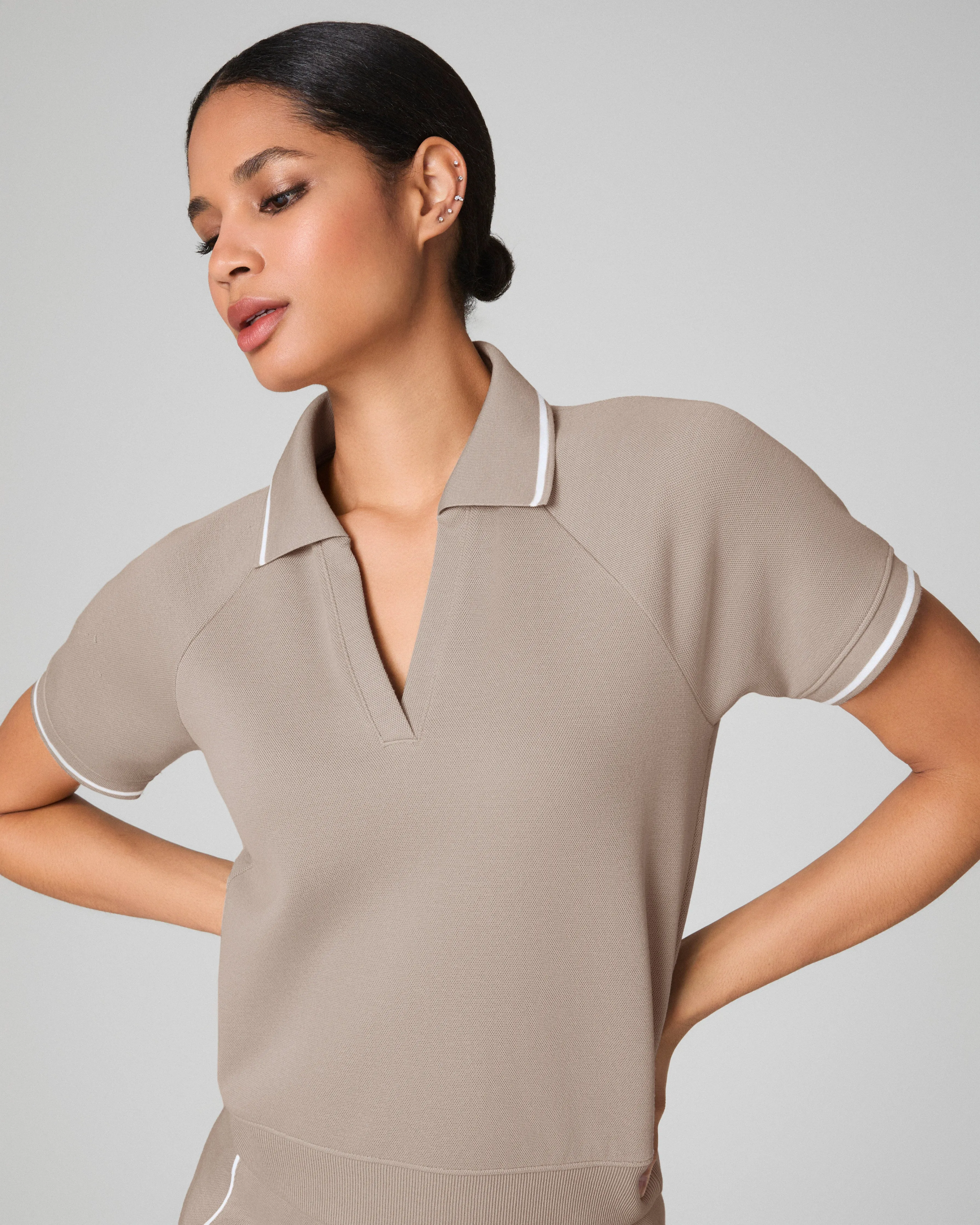 SPANX® AirEssentials Pique Polo Top
