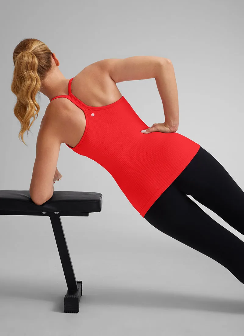 Speedy Seamless Built-in Bra Tank Y-back - Pure Color