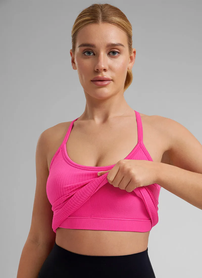 Speedy Seamless Built-in Bra Tank Y-back - Pure Color