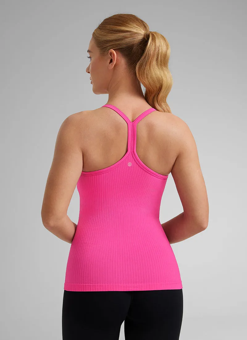 Speedy Seamless Built-in Bra Tank Y-back - Pure Color