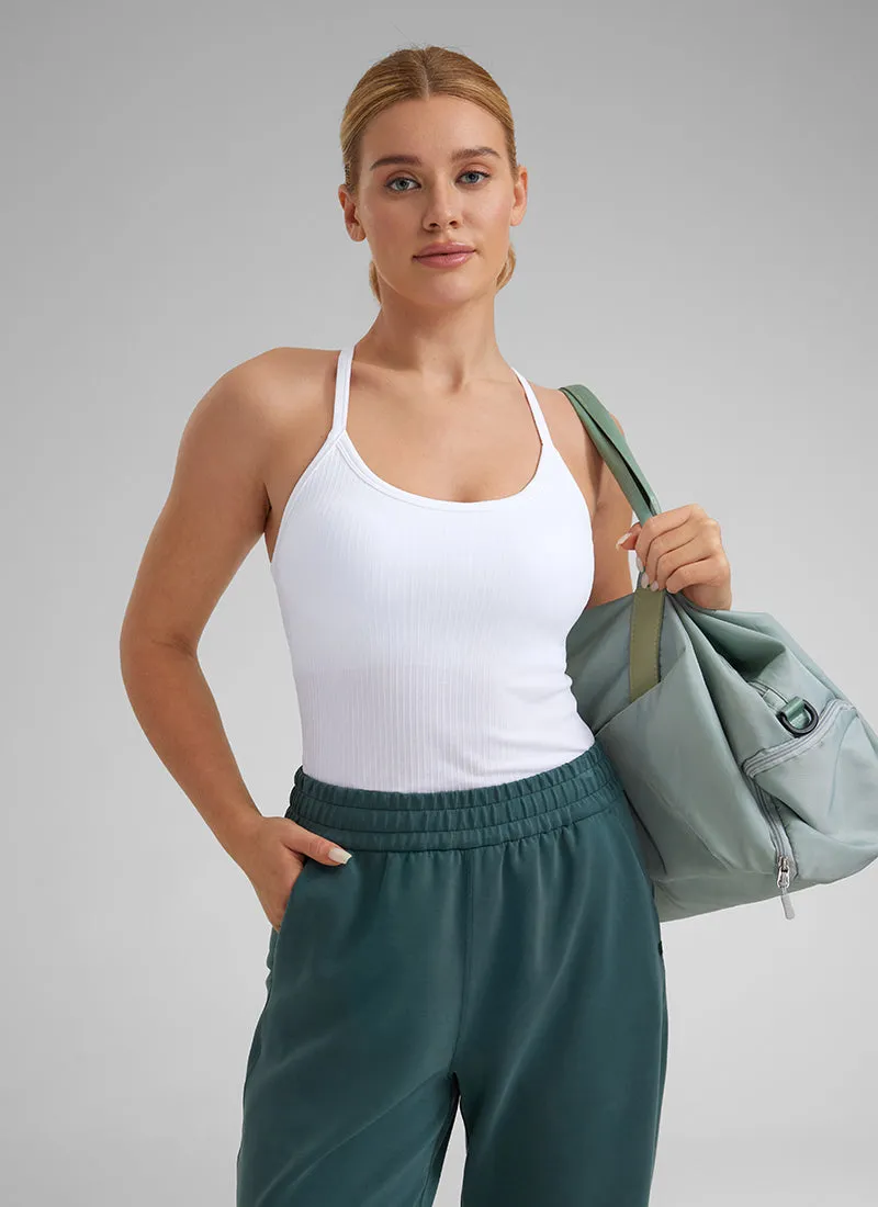 Speedy Seamless Built-in Bra Tank Y-back - Pure Color