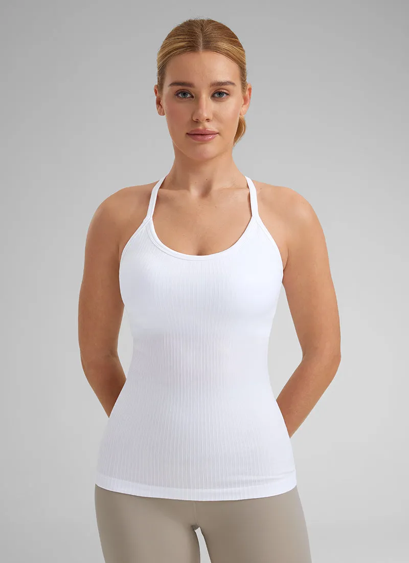 Speedy Seamless Built-in Bra Tank Y-back - Pure Color