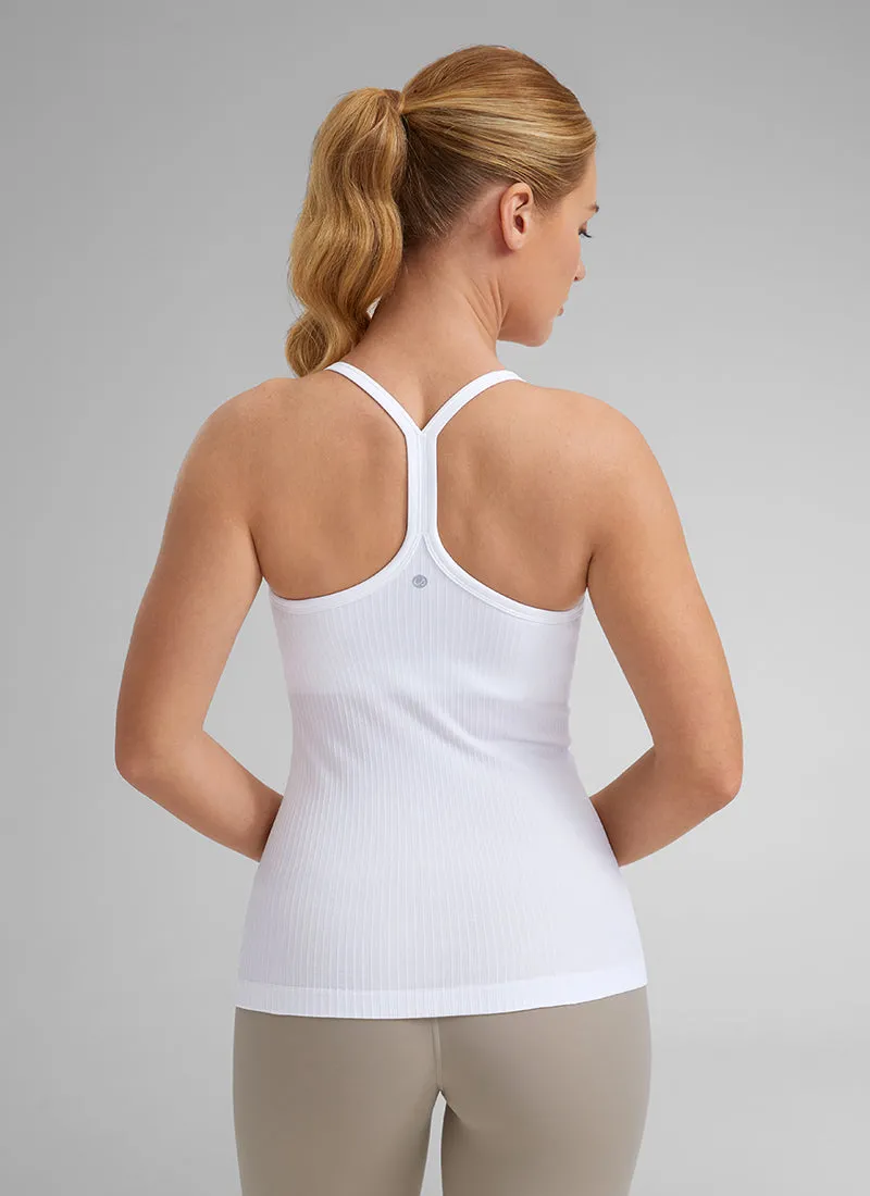 Speedy Seamless Built-in Bra Tank Y-back - Pure Color