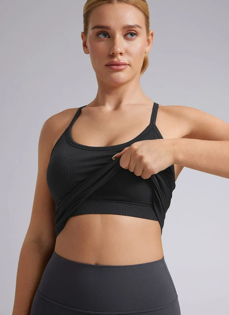 Speedy Seamless Built-in Bra Tank Y-back