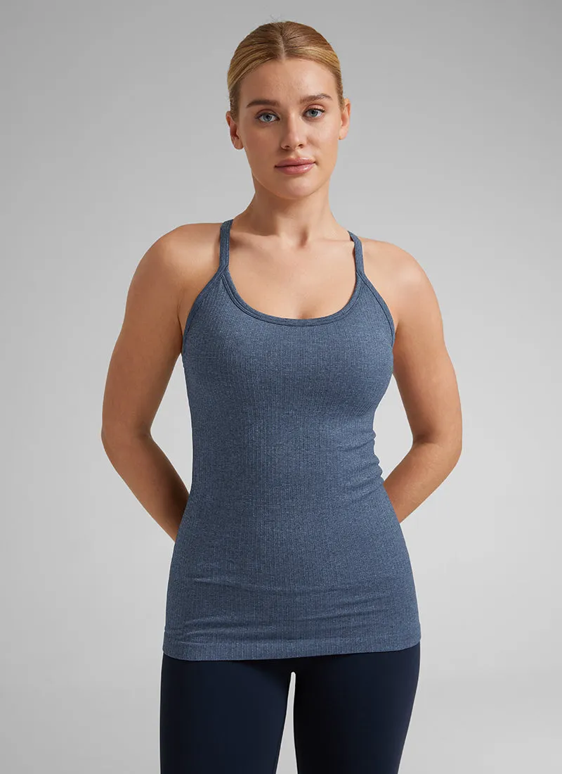 Speedy Seamless Built-in Bra Tank Y-back