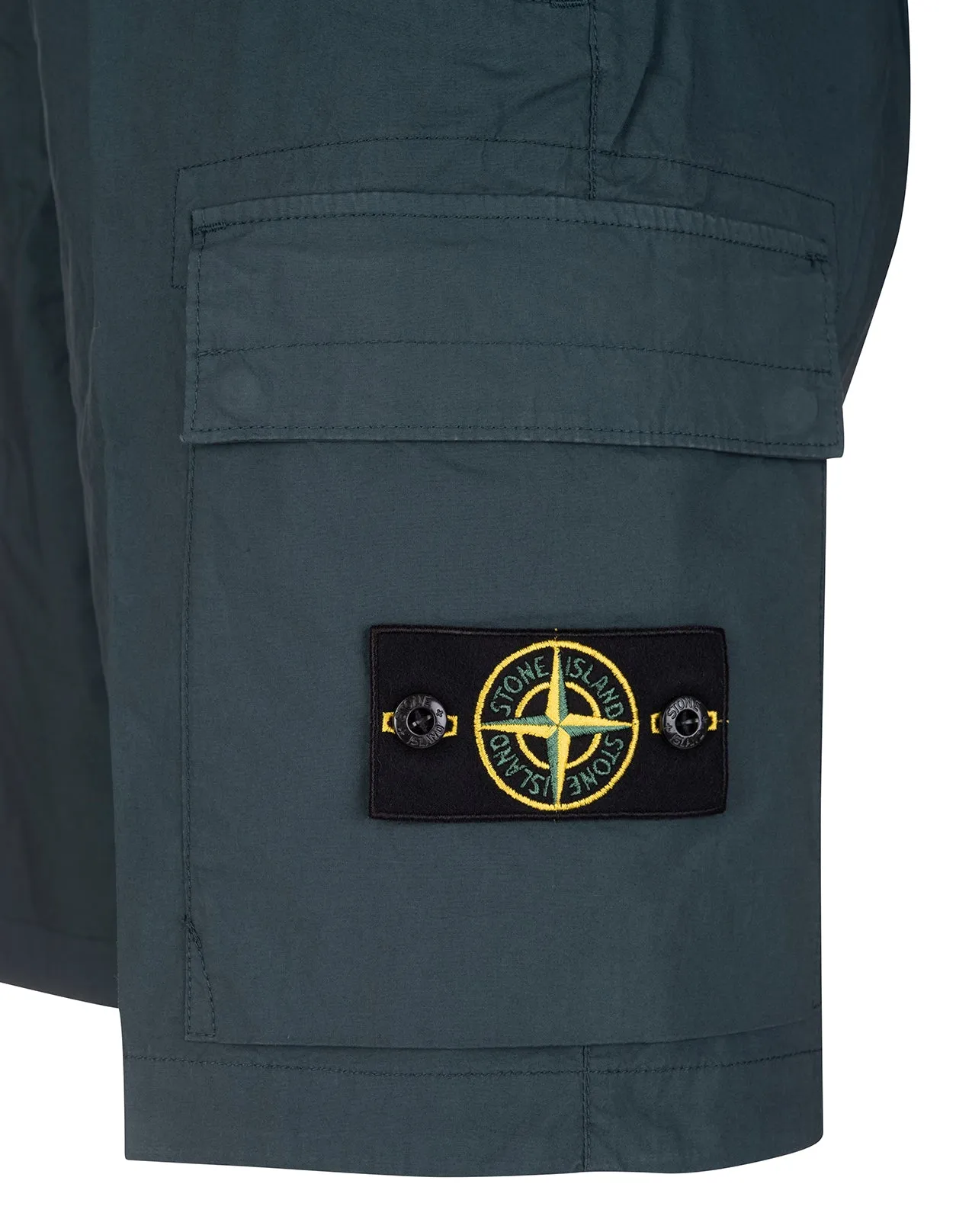 Stone Island Logo Patch Mid-Rise Cargo Shorts