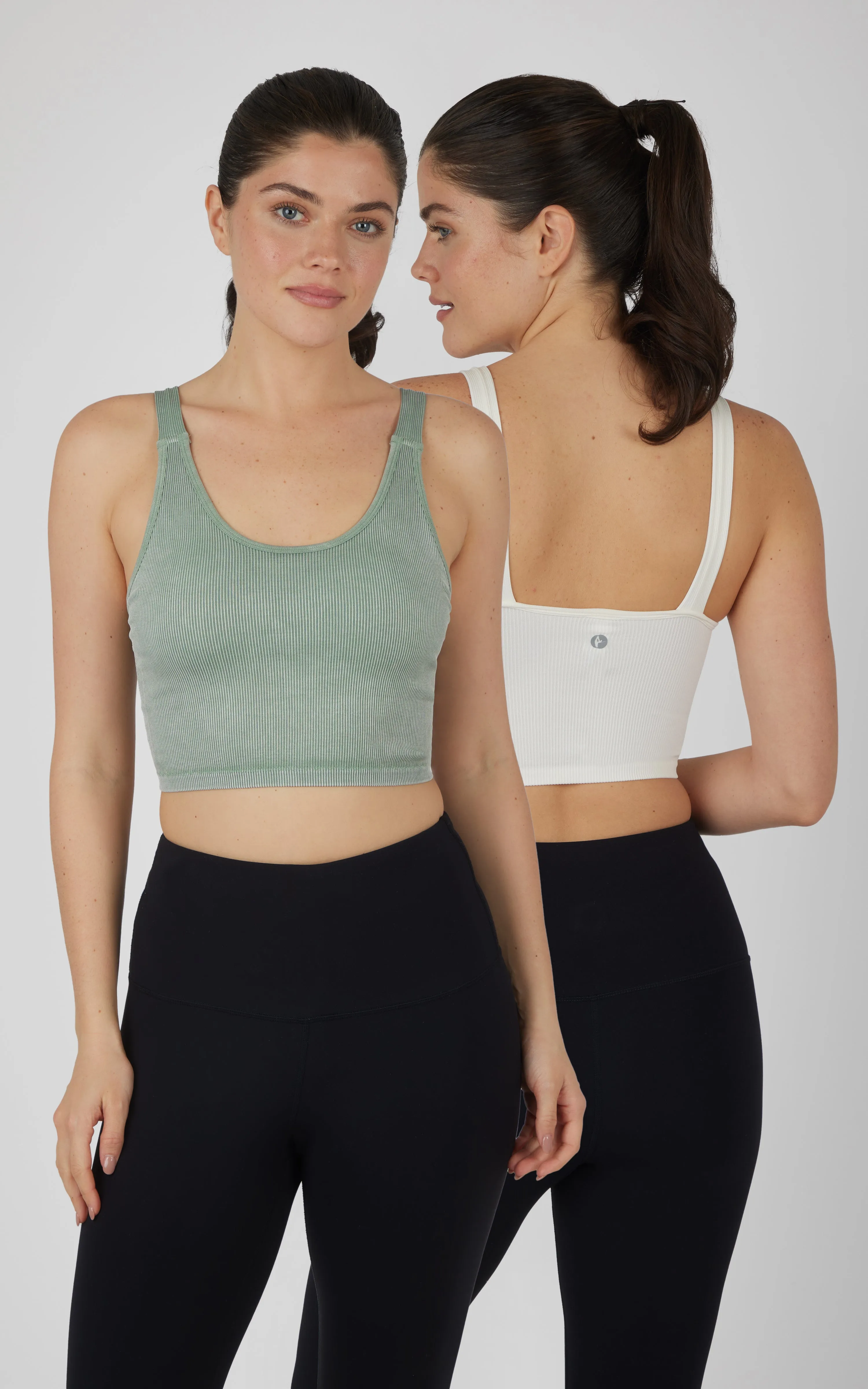 Stonewash 2 PK Scoop Neck Bralette Tank