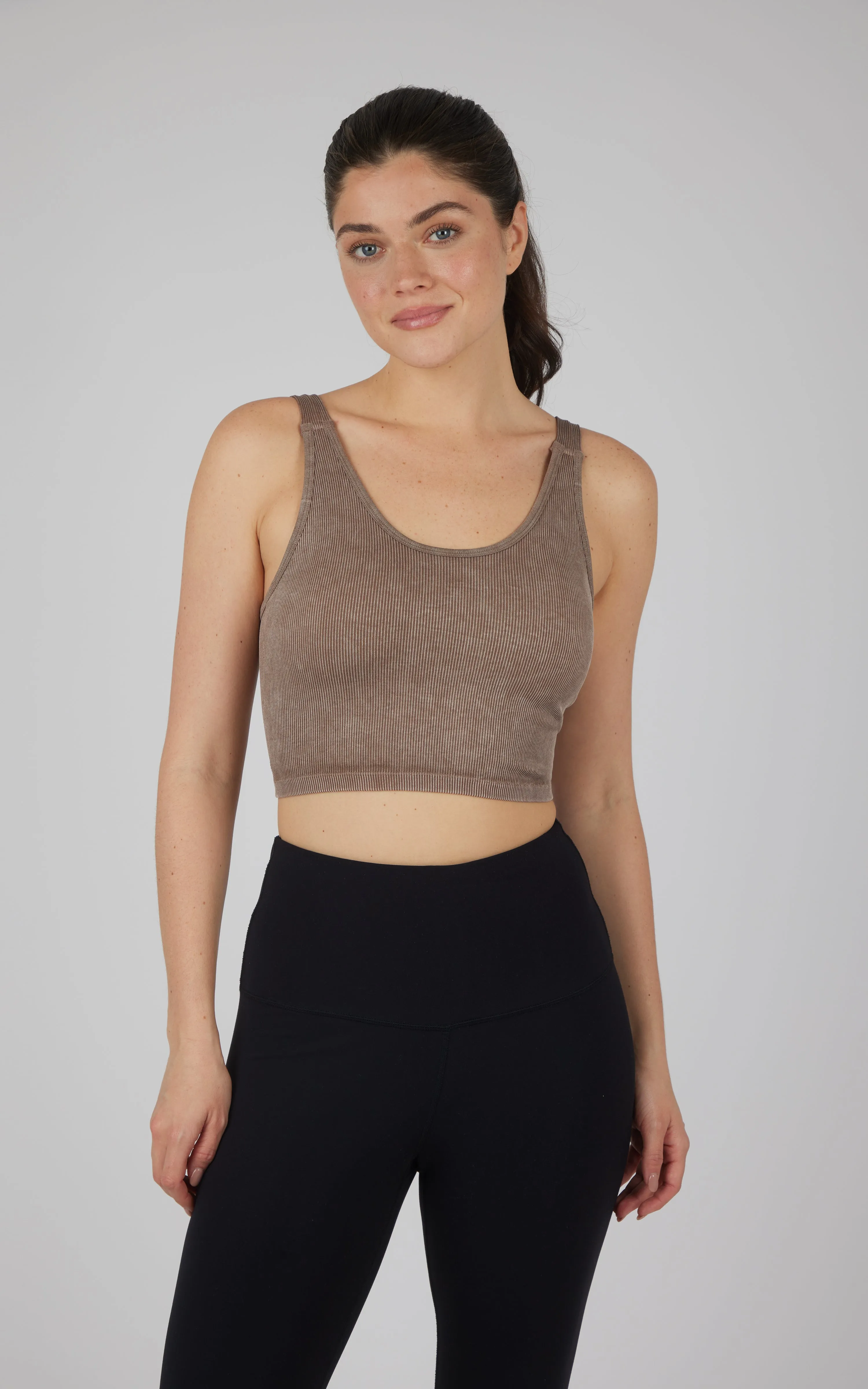 Stonewash 2 PK Scoop Neck Bralette Tank