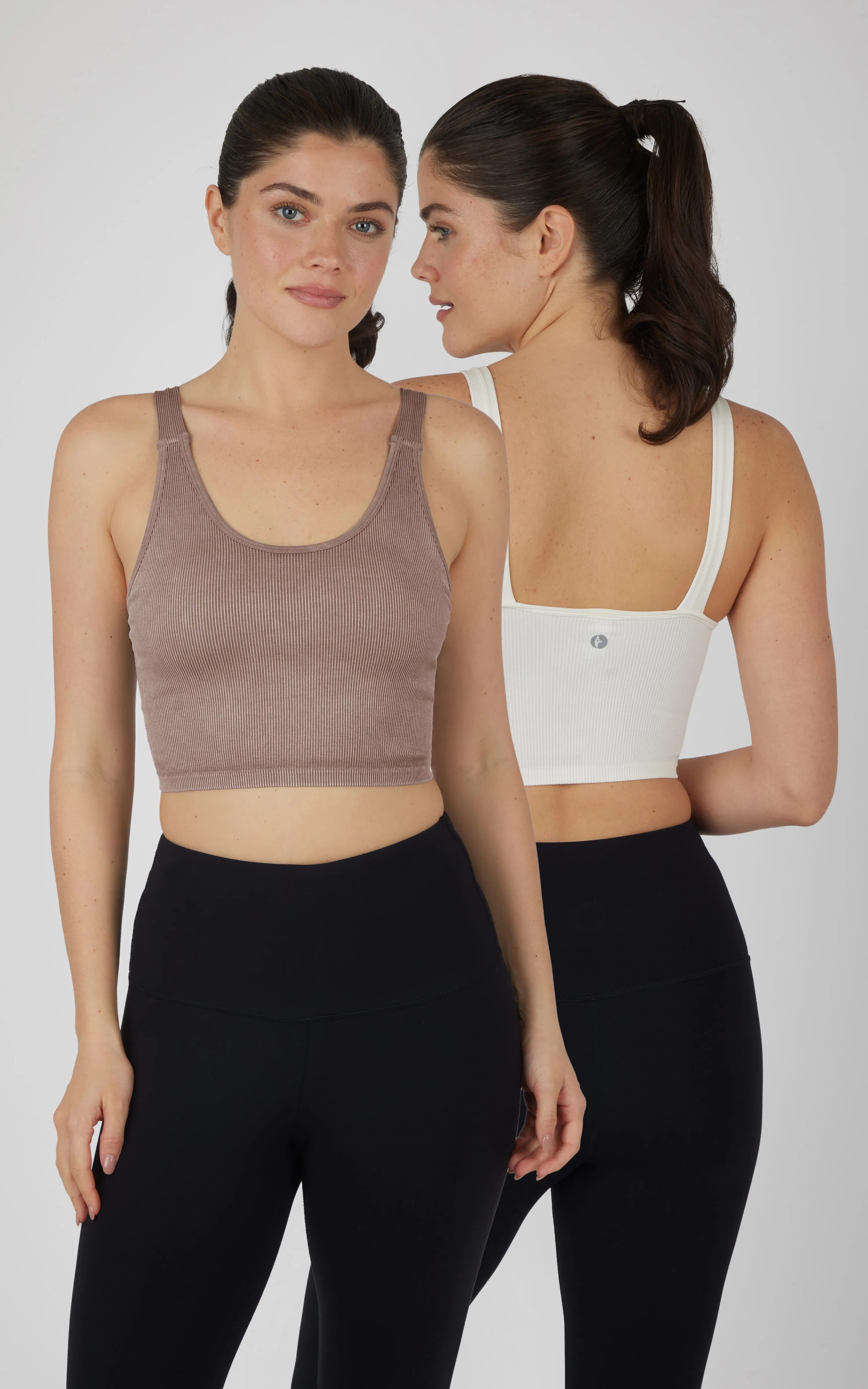 Stonewash 2 PK Scoop Neck Bralette Tank