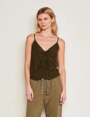 Sundry Clover Flutter Cami in Olive
