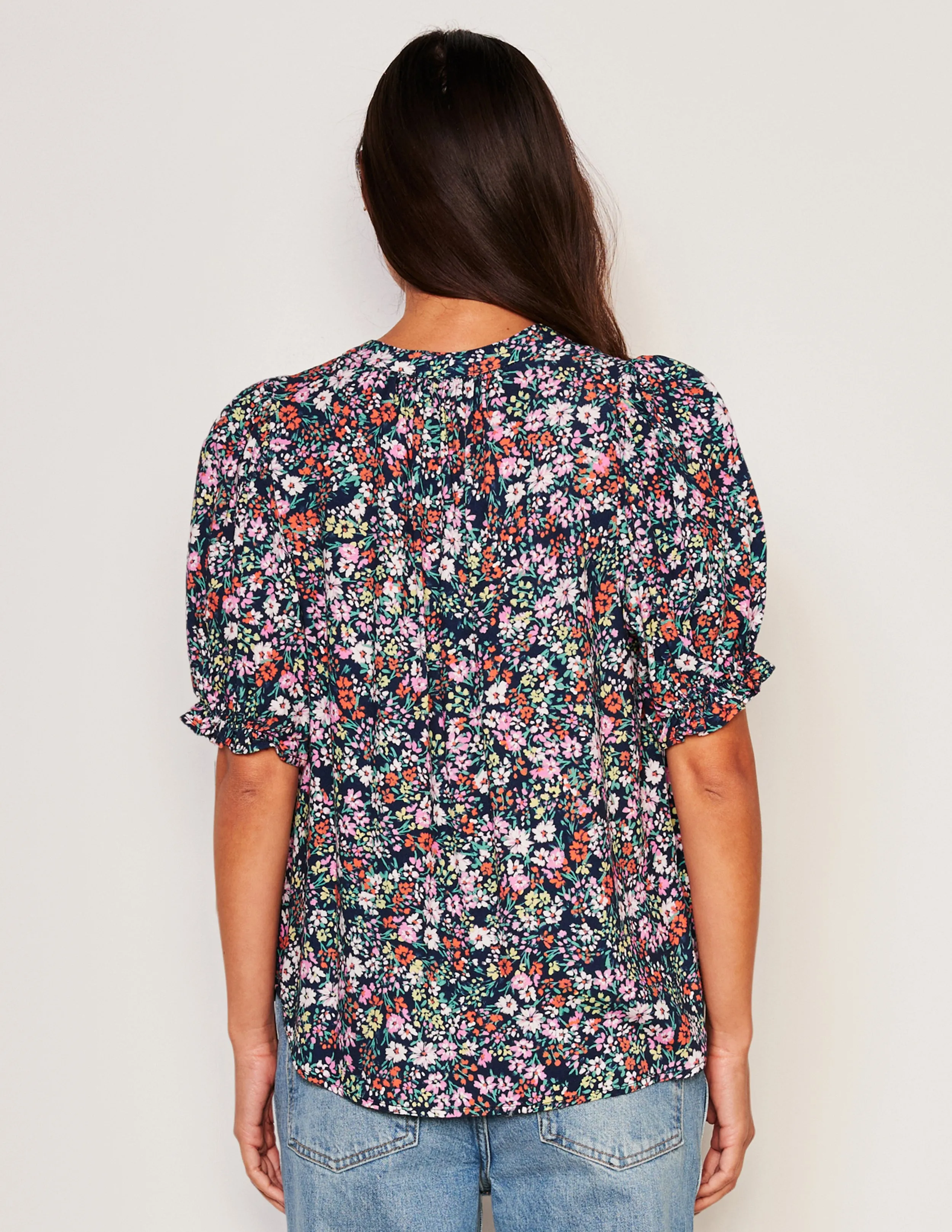 Sundry Femme Henley Shirt & Femme Skirt Set in Deep Navy