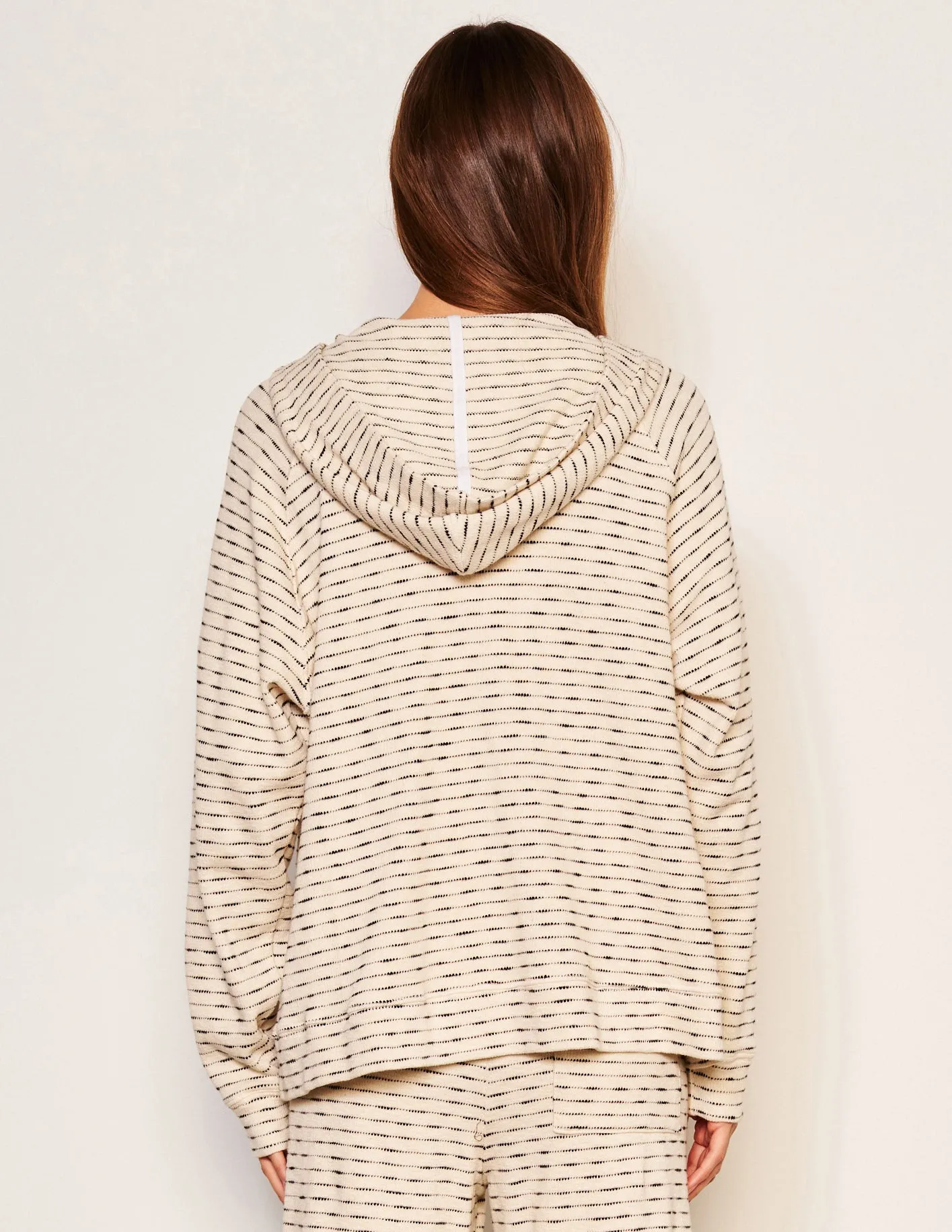 Sundry Pullover Hoodie & Lounge Wide Leg Pant Set in Oyster