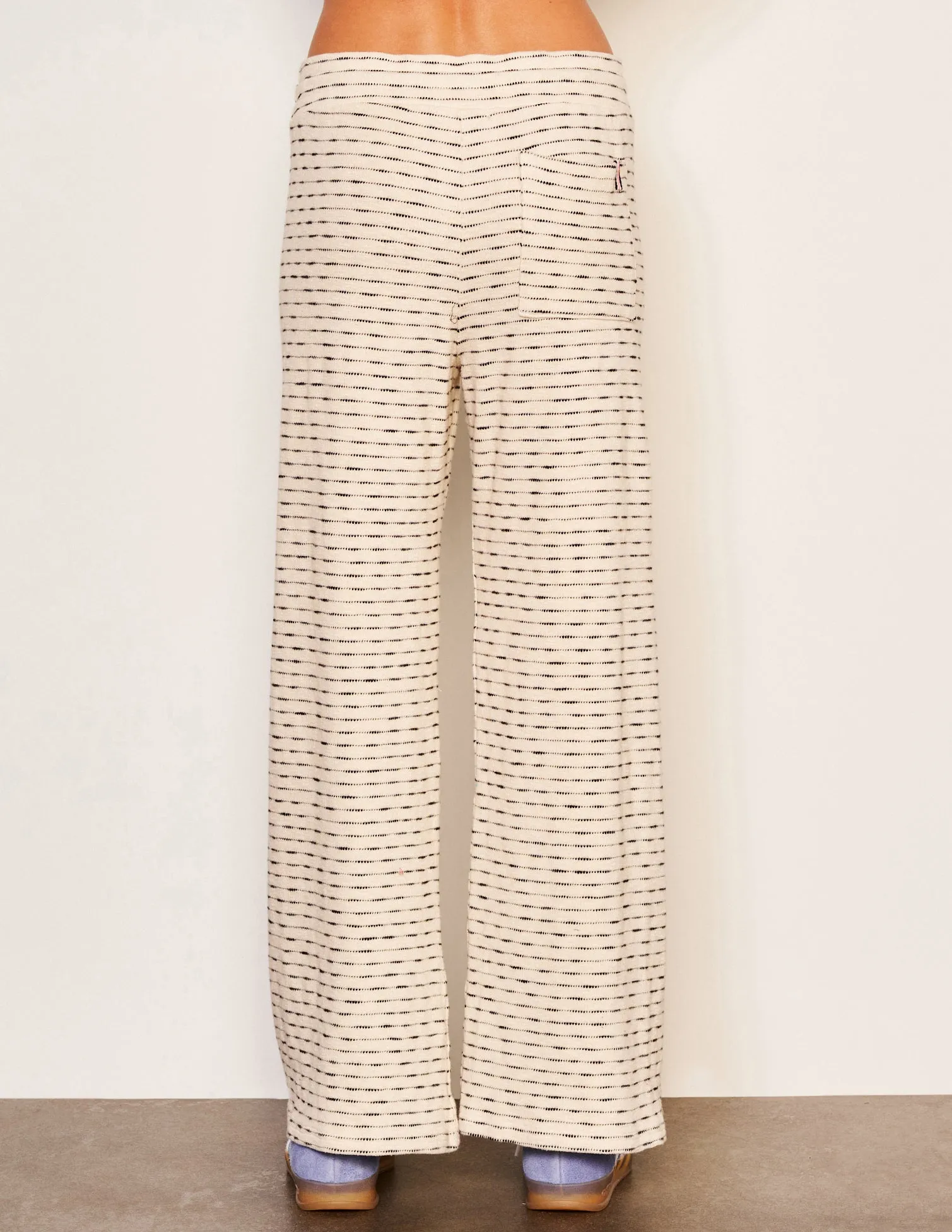Sundry Pullover Hoodie & Lounge Wide Leg Pant Set in Oyster