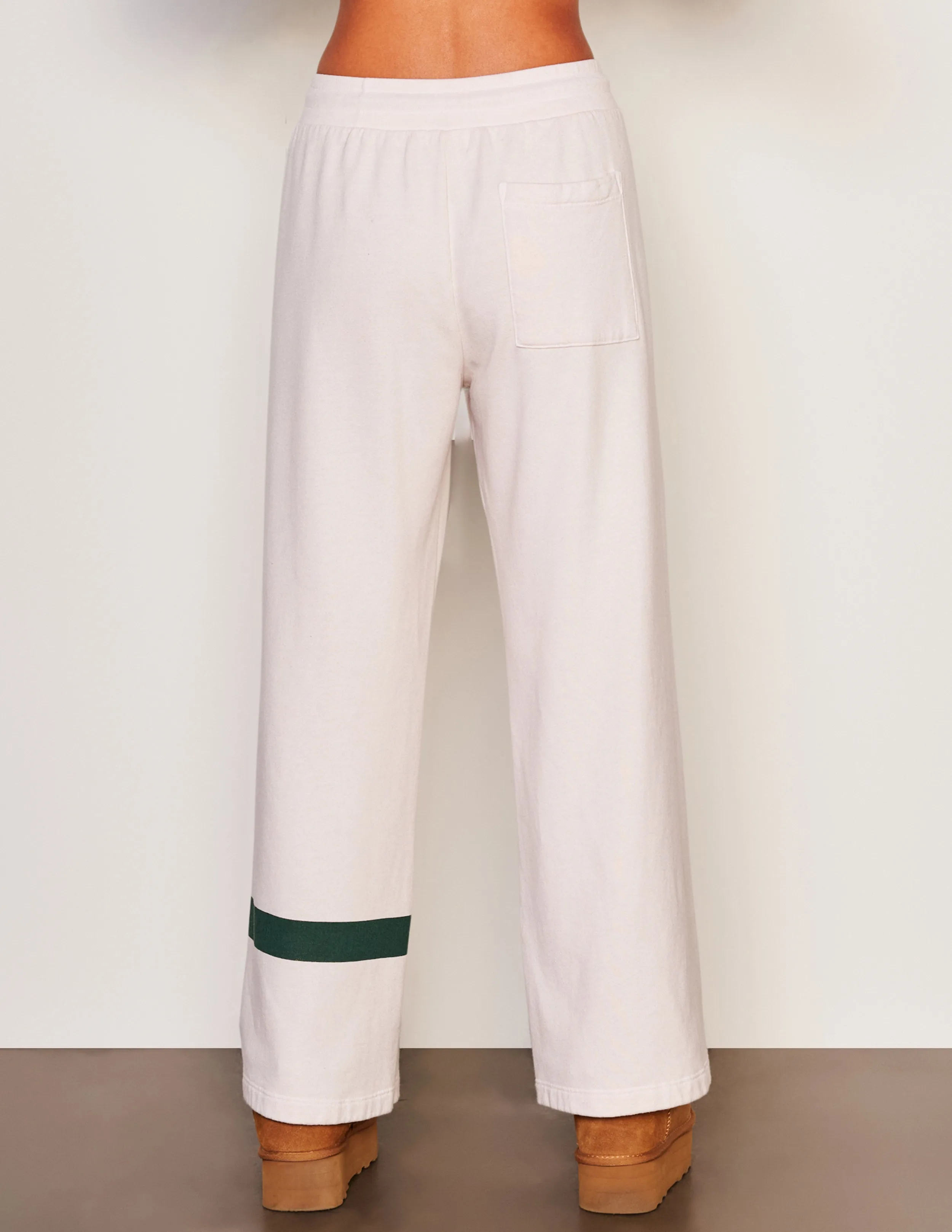 Sundry Stripes Raglan Popover Hoodie & Stripes Easy Lounge Pant Set in Oyster