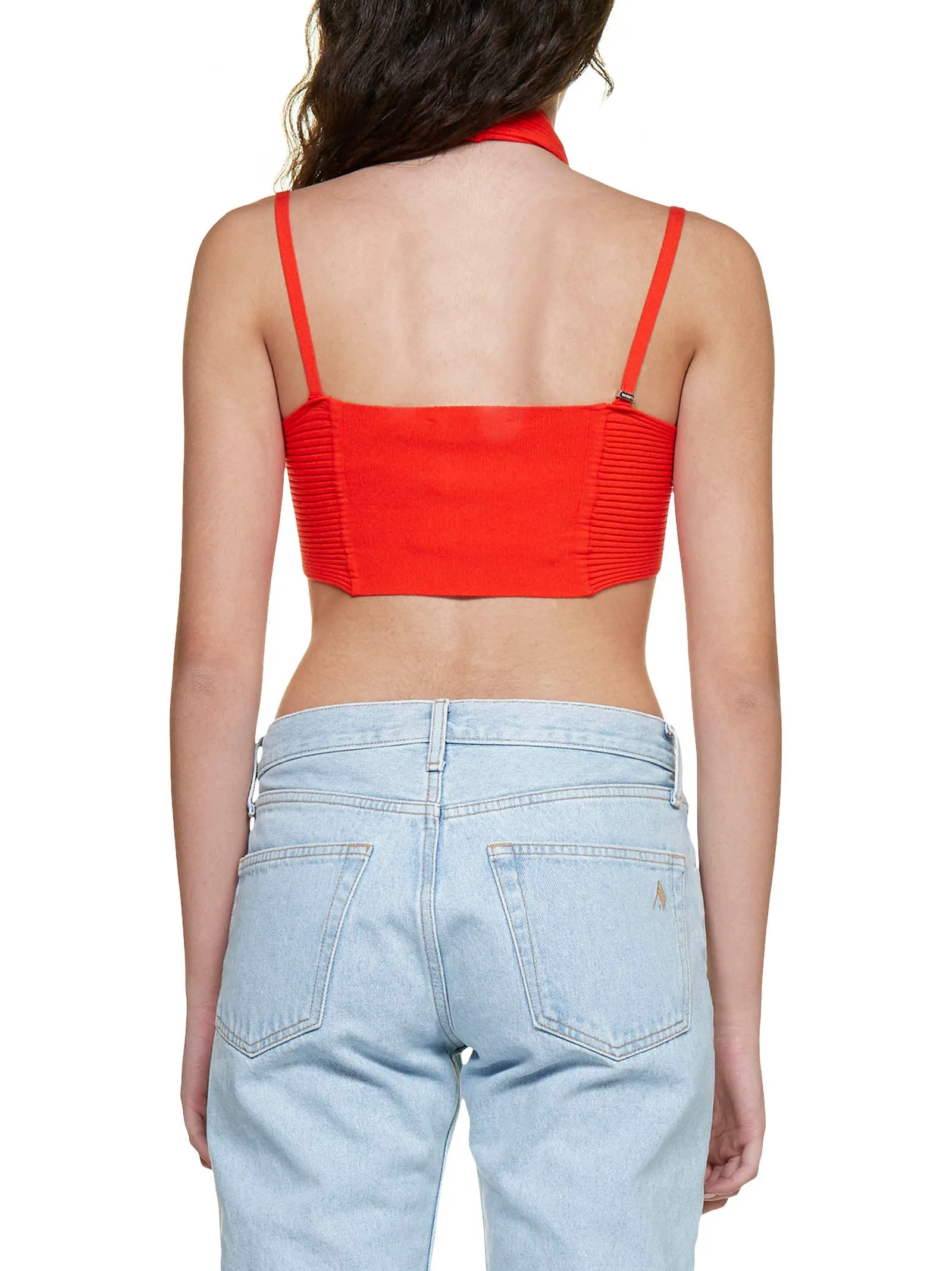 The Attico Ruched Crop Top