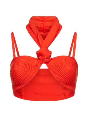 The Attico Ruched Crop Top