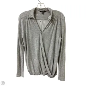 Top Long Sleeve By Banana Republic In Grey, Size: M