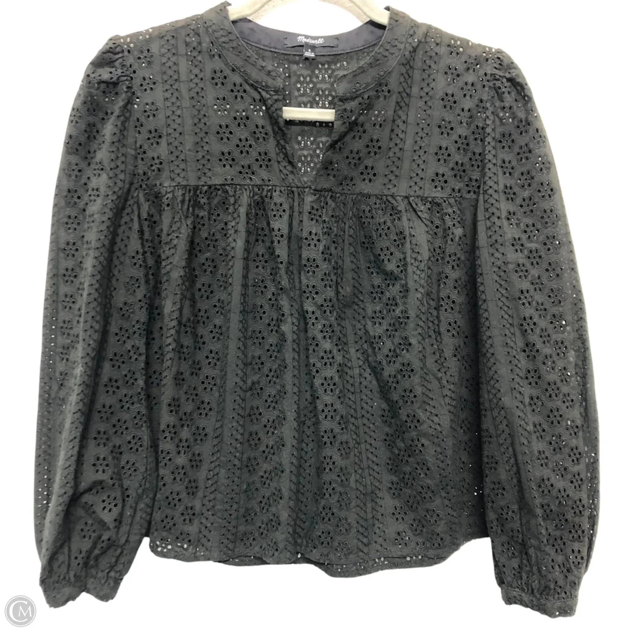 Top Long Sleeve By Madewell In Black, Size: S