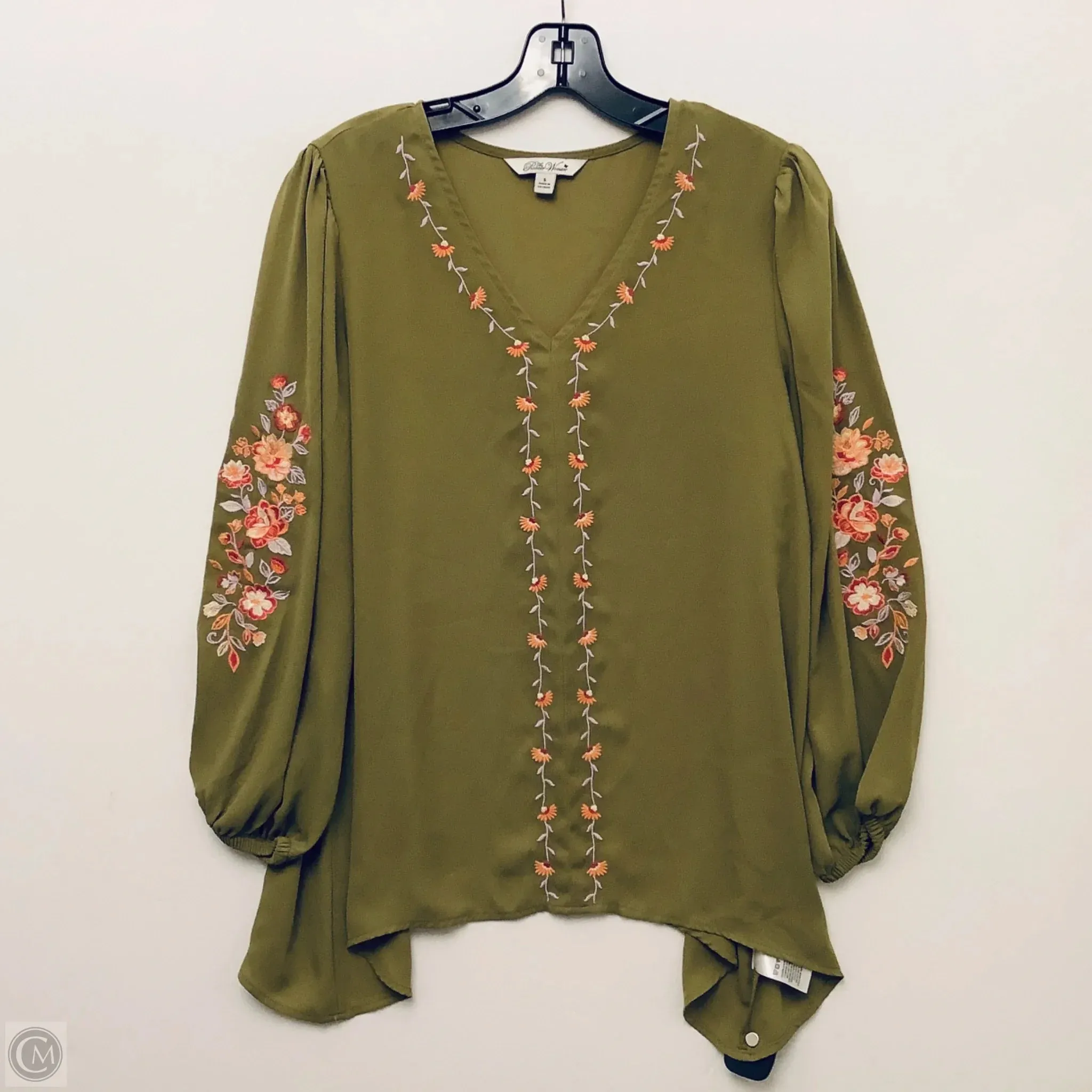 Top Long Sleeve By The Pioneer Woman In Green, Size: S