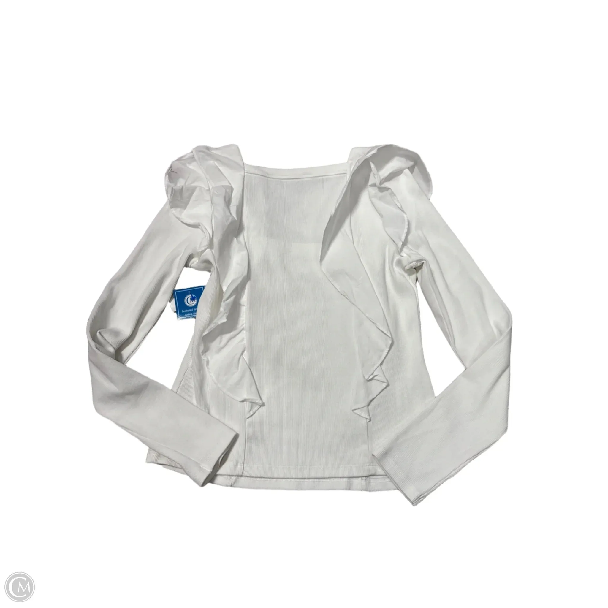 Top Long Sleeve By Veronica Beard In White, Size: M