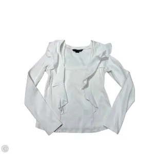 Top Long Sleeve By Veronica Beard In White, Size: M