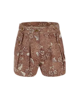 Ulla Johnson Riley Floral Printed High Waist Shorts