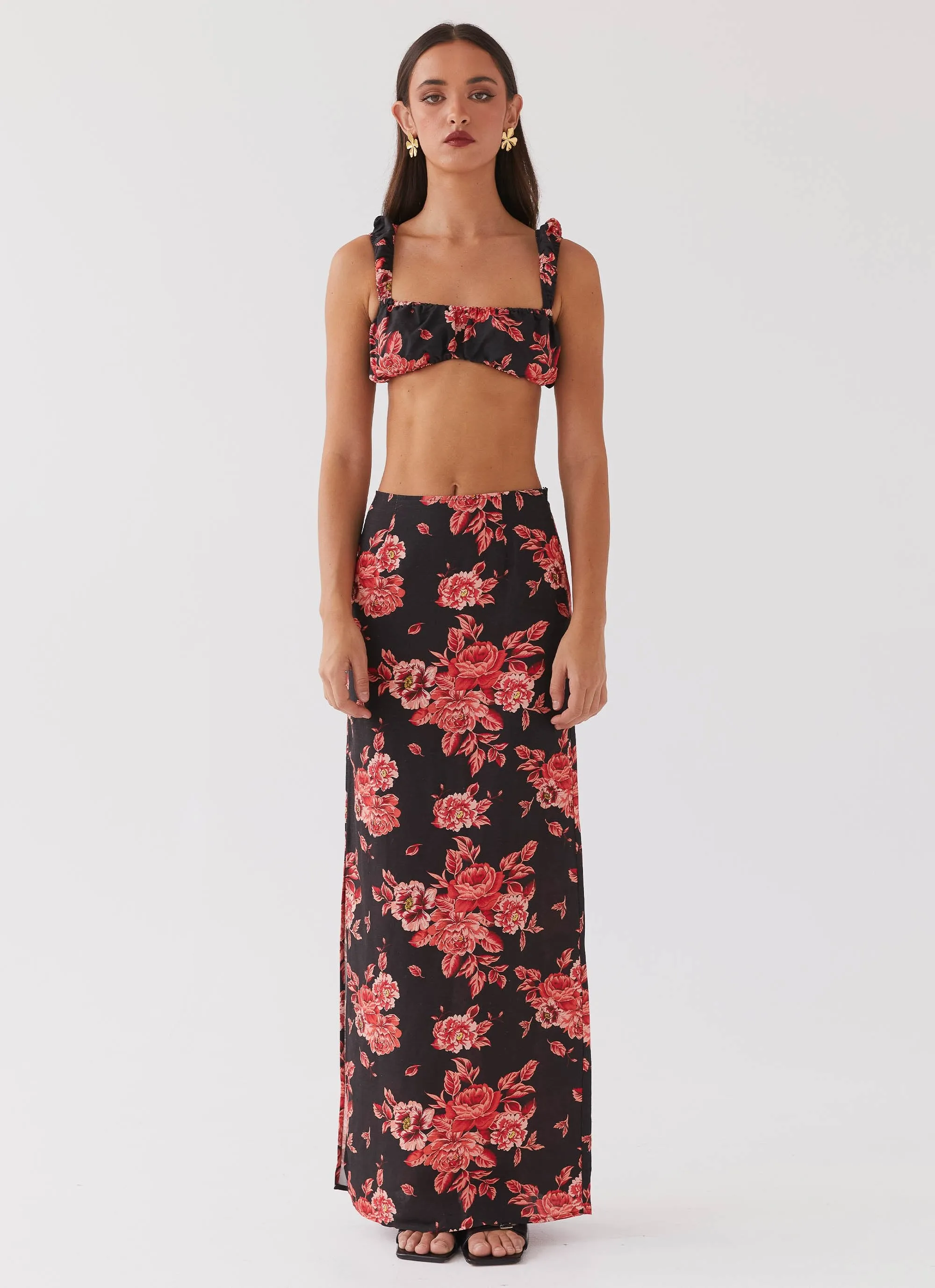 Valencia Villa Bralet Top - Midnight Rosa