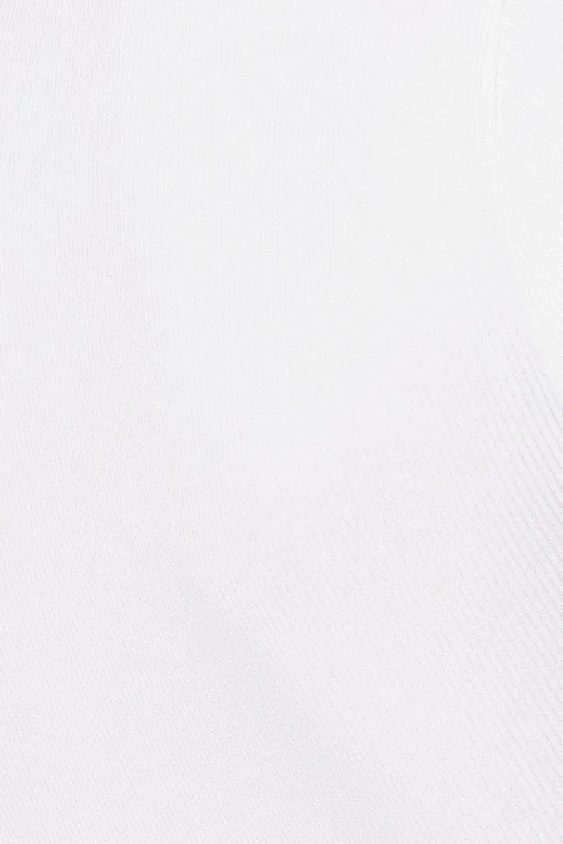 White Seamless Top Short Sleeve