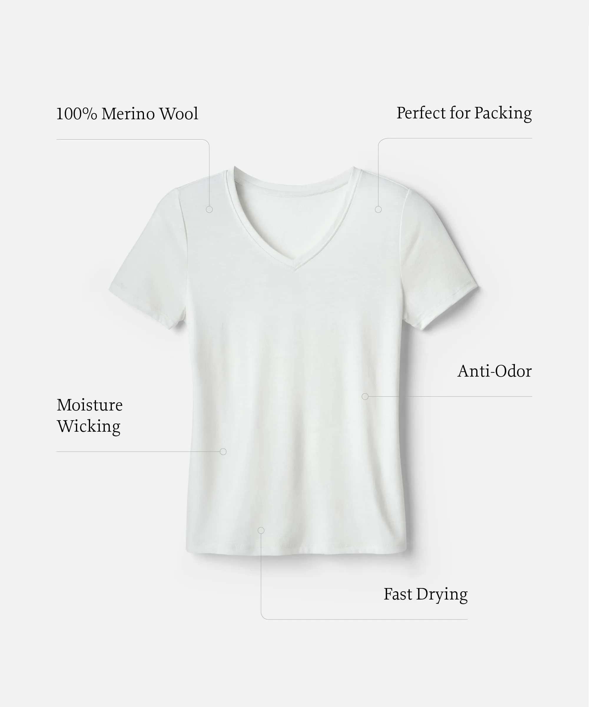 Women's Merino V-Neck T-Shirt